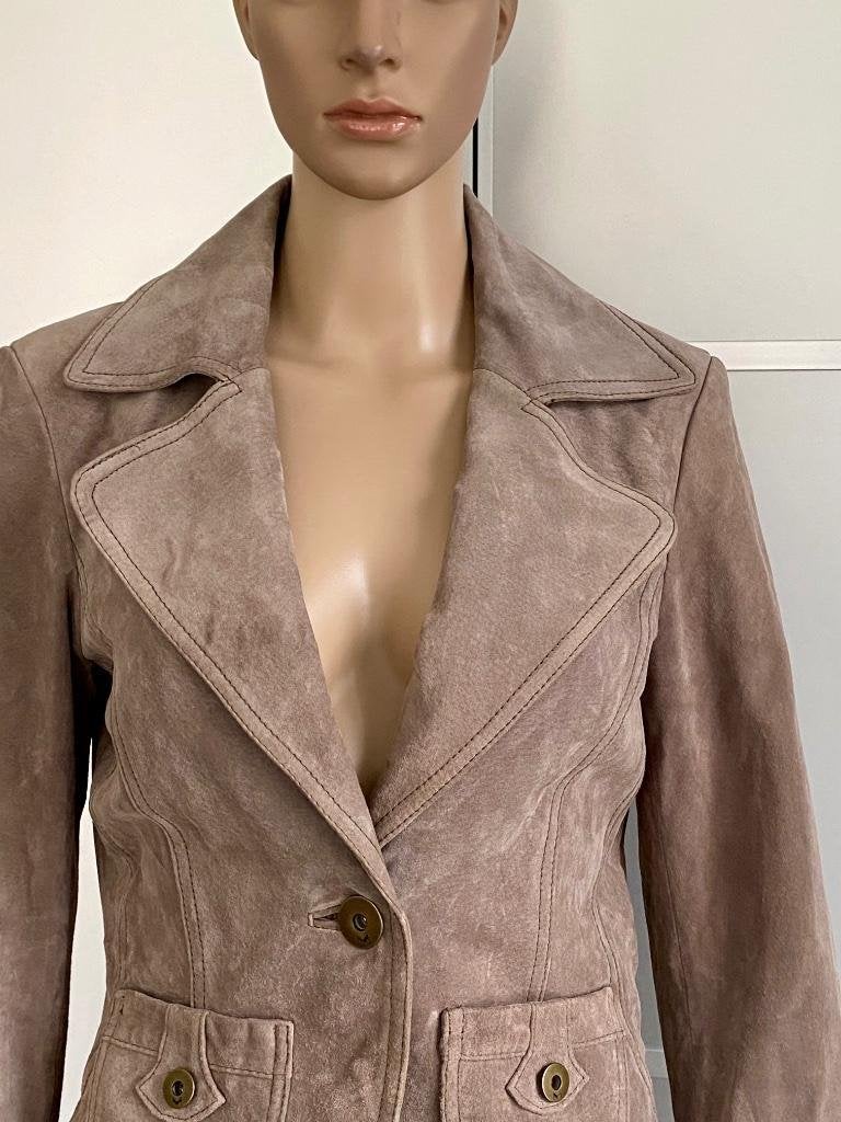 i200 Echt-leren jasje maat M=38 blazer colbert leer jas, Maat 38/40 (M), Vero Moda, Ophalen of Verzenden, Zo goed als nieuw