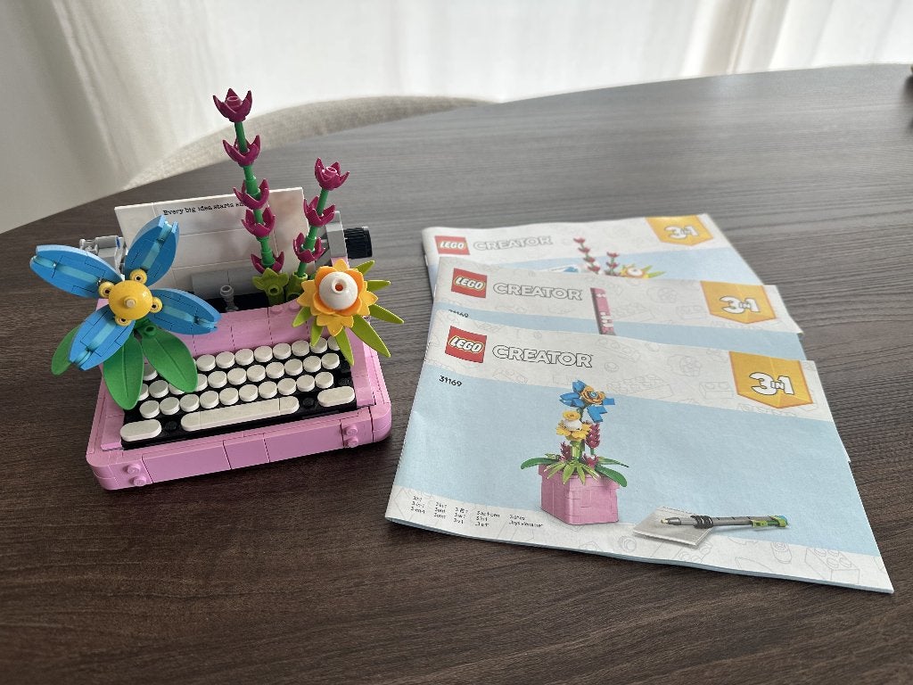 LEGO Typemachine met bloemen #31169 3-in-1, Lego, Compleet, Ophalen of Verzenden, Zo goed als nieuw