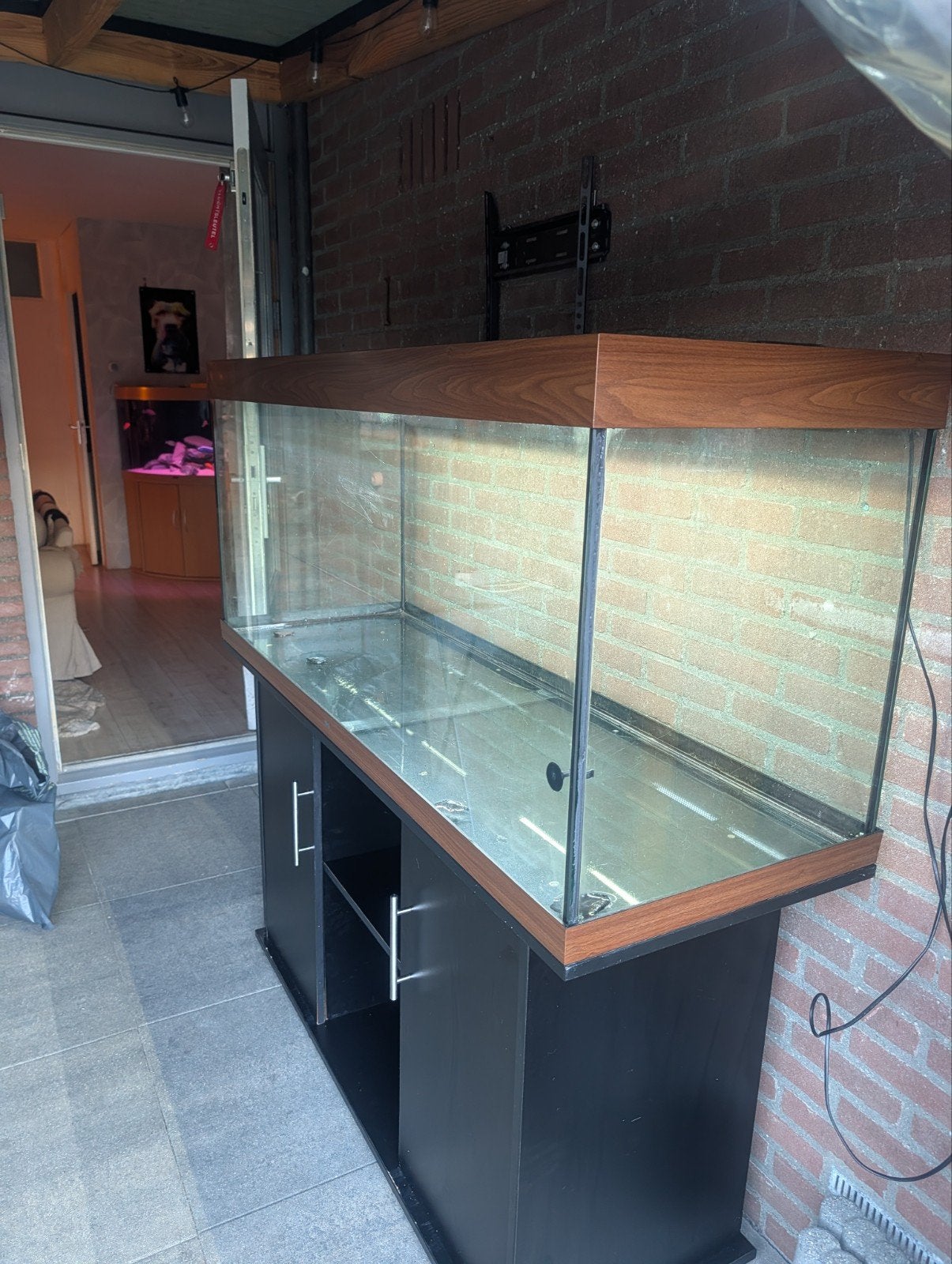 aquarium juwel 450, Ophalen, Leeg aquarium