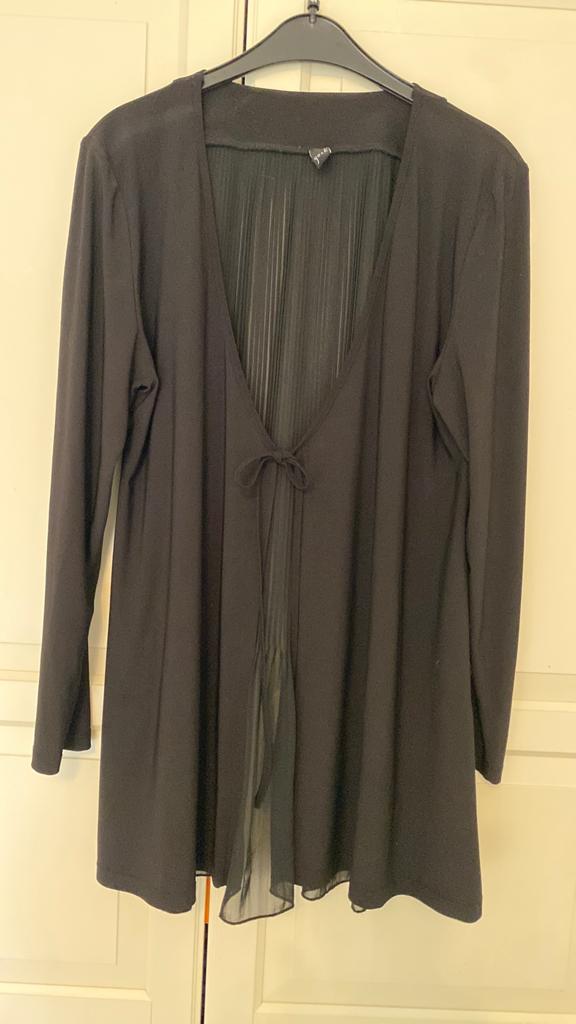 Yoek zwart stretch vest 46, Verzenden, Zo goed als nieuw, Zwart, Trui of Vest