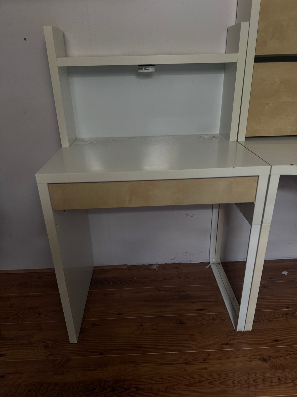 Ikea Micke bureau onderdelen, Gebruikt, Spaanplaat of MDF, IKEA, Wit