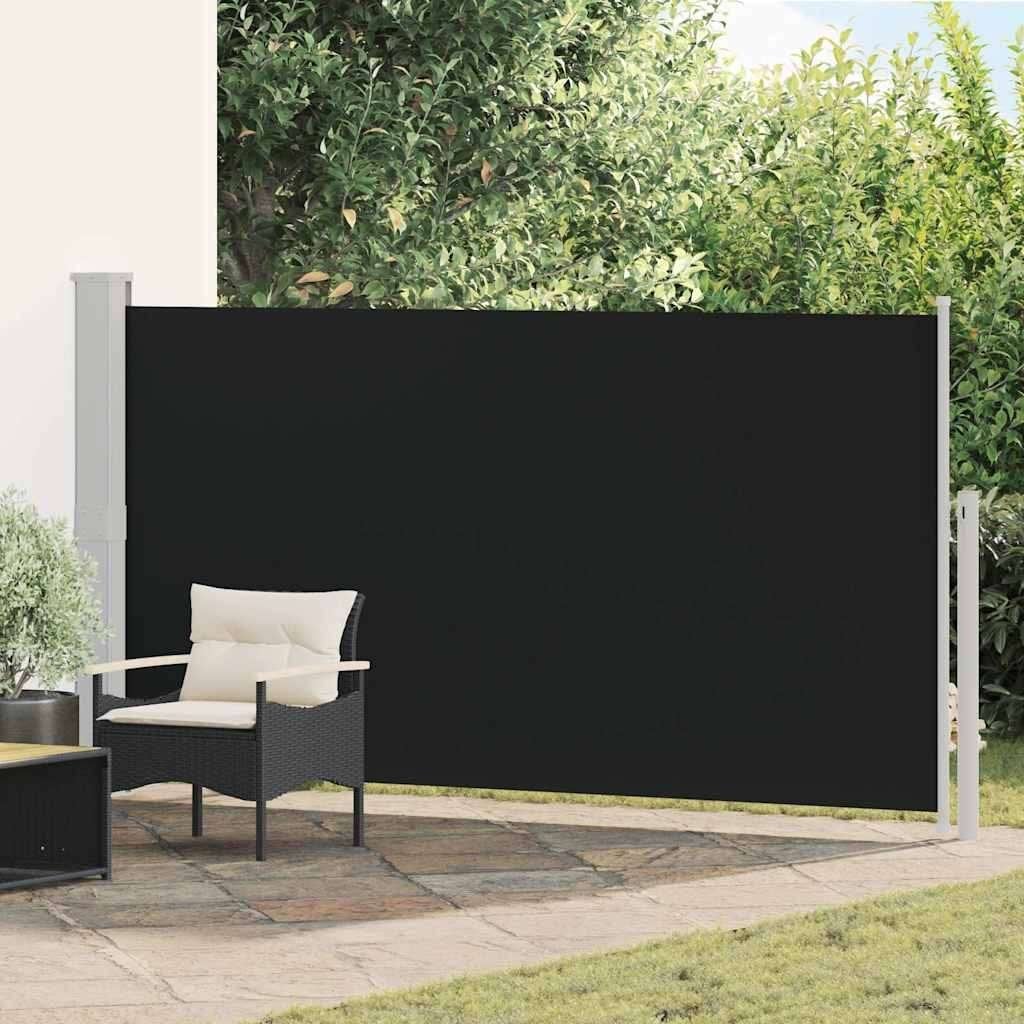 Tuinscherm uittrekbaar 170x300 cm zwart, Tuin en Terras, Ophalen, Kunststof, Nieuw, 200 cm of meer