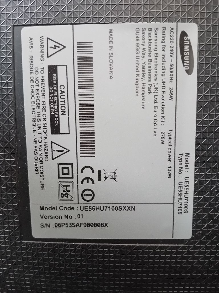 Samsung 55 inch smart tv gebogen defect/witte puntjes, Ophalen, 100 cm of meer, 50 Hz, Samsung