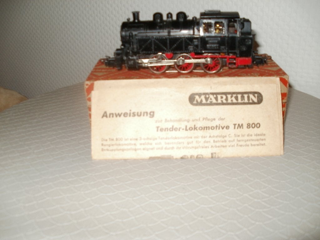 Marklin Ho Stoomlokomotief no 3004 jaren 50 met ovp+boekje., Wisselstroom, Gebruikt, Locomotief, Ophalen of Verzenden