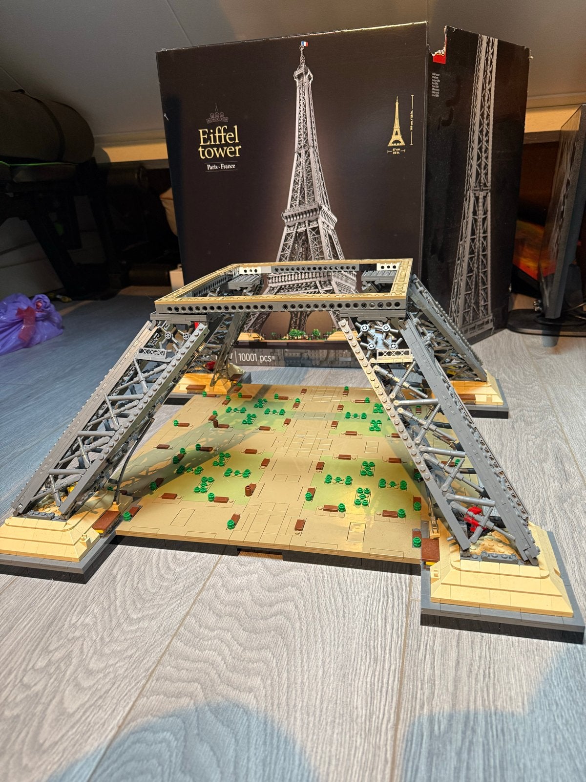 Lego Eiffeltoren 10307 met originele dozen + uitbreiding, Ophalen, Lego, Zo goed als nieuw, Compleet