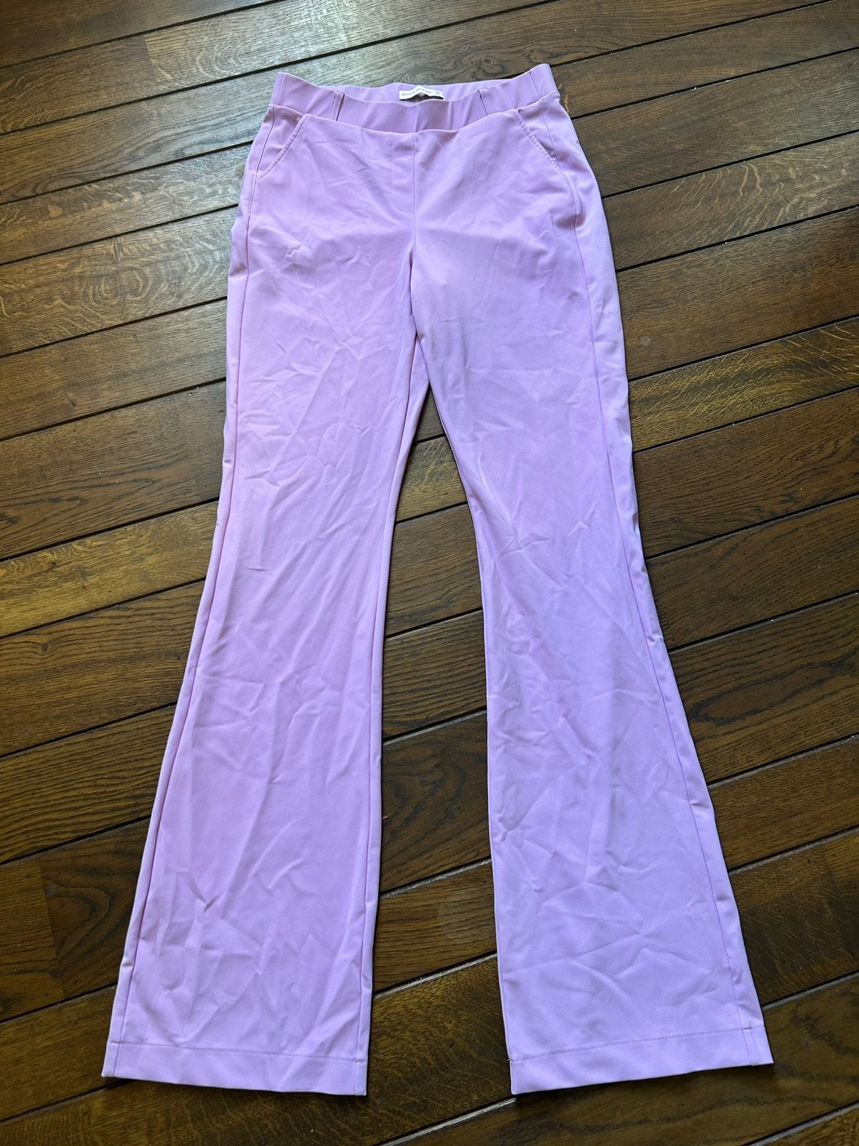 Roze Studio Anneloes Flared Flair Long bonded broek M, Kleding | Dames, Broeken en Pantalons, Maat 38/40 (M), Verzenden, Zo goed als nieuw