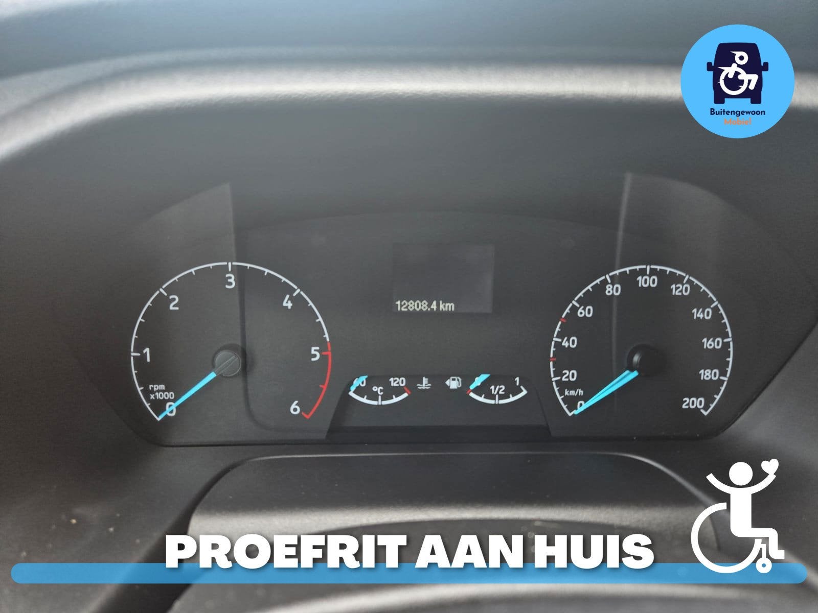 Ford Transit Custom 2.0 TDCI L1H2 | Rolstoelbus | Airco | La, Auto's, Voorwielaandrijving, Stof, Gebruikt, Zwart