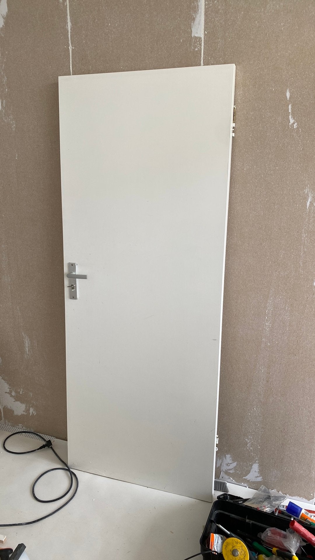 Deur (binnen) wit met slot, Ophalen, Minder dan 80 cm, Binnendeur, Minder dan 200 cm