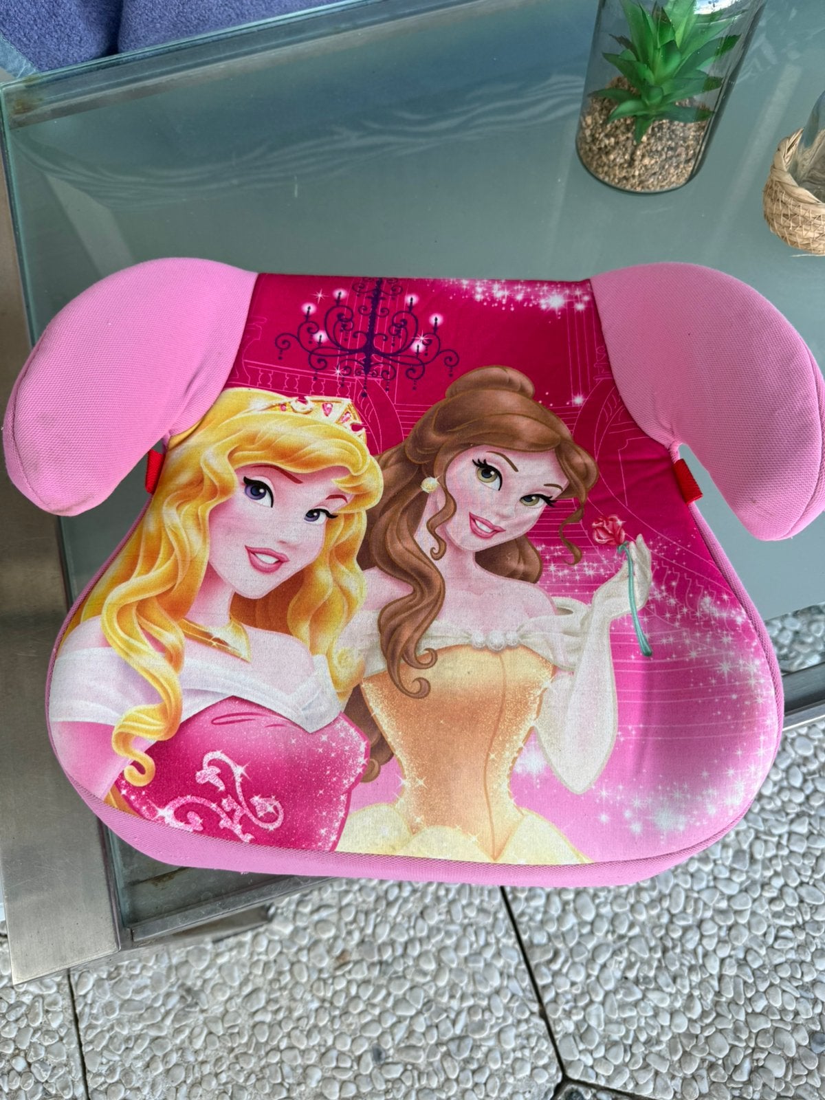 Roze zitverhoger met Disney prinsessen, Kinderen en Baby's, Autostoeltjes, Overige merken, 15 t/m 36 kg, Ophalen of Verzenden