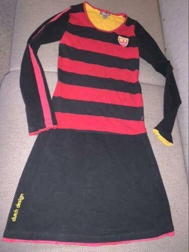 Ninni vi rood gestreept jurk jurkje 158 164, Gebruikt, Ninni Vi, Jurk of Rok, Verzenden
