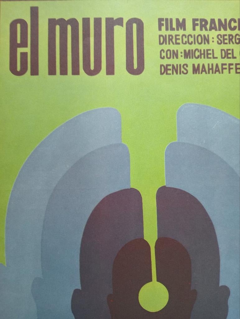 El Muro film affiche Cuba 1970, Ophalen of Verzenden, Gebruikt, A1 t/m A3, Film en Tv
