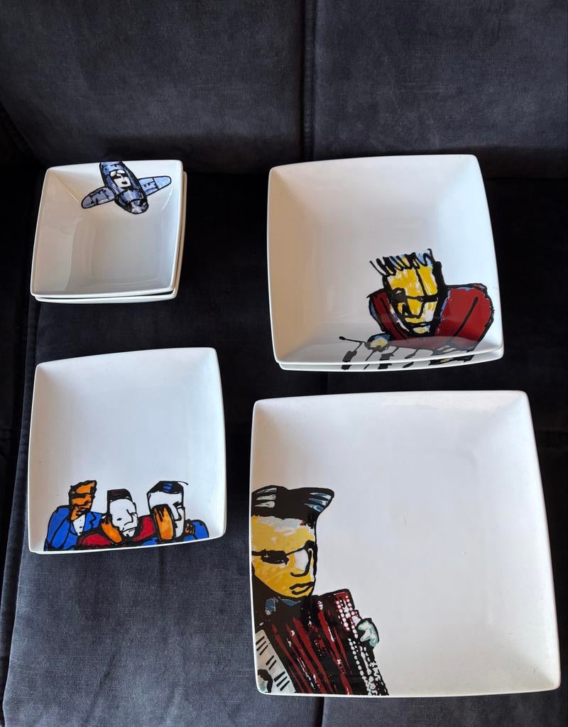 Herman Brood servies - servies set, 8-delig, Ophalen, Nieuw, Overige stijlen, Compleet servies