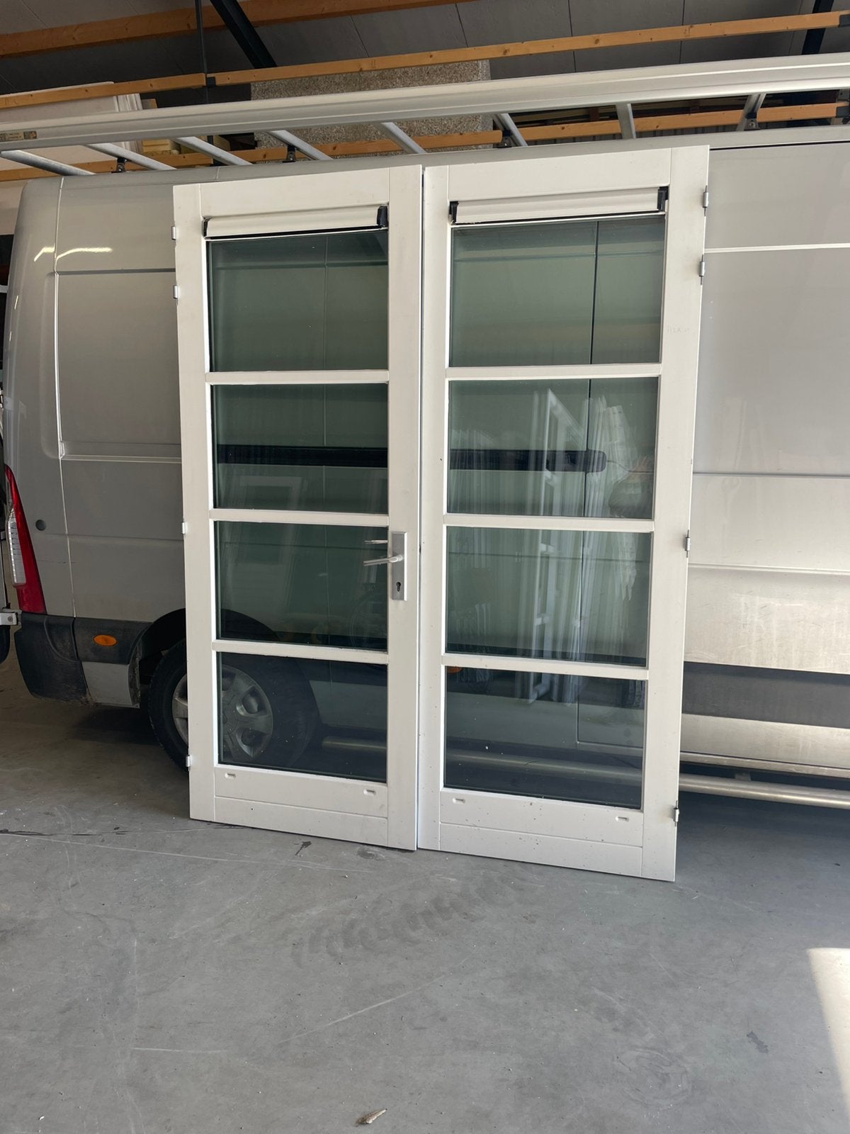 Nieuw Hardhouten kozijn met 70 dikke tuindeuren 190*242, Tuin en Terras, Ophalen, 1 tot 2 meter, Minder dan 3 meter, Zo goed als nieuw