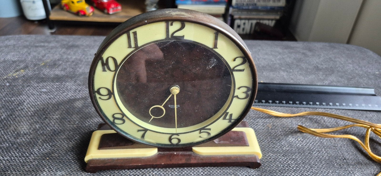 Antieke Smiths Art Deco Bakelieten Klok Jaren '30, Ophalen of Verzenden