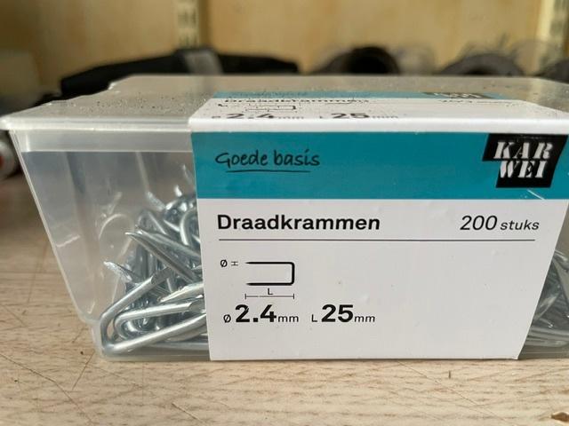 Nr.25: Krammen 2.4 x 25, Tuin en Terras, Gaas en Draad, Ophalen of Verzenden, Nieuw, Minder dan 10 meter, Overige typen