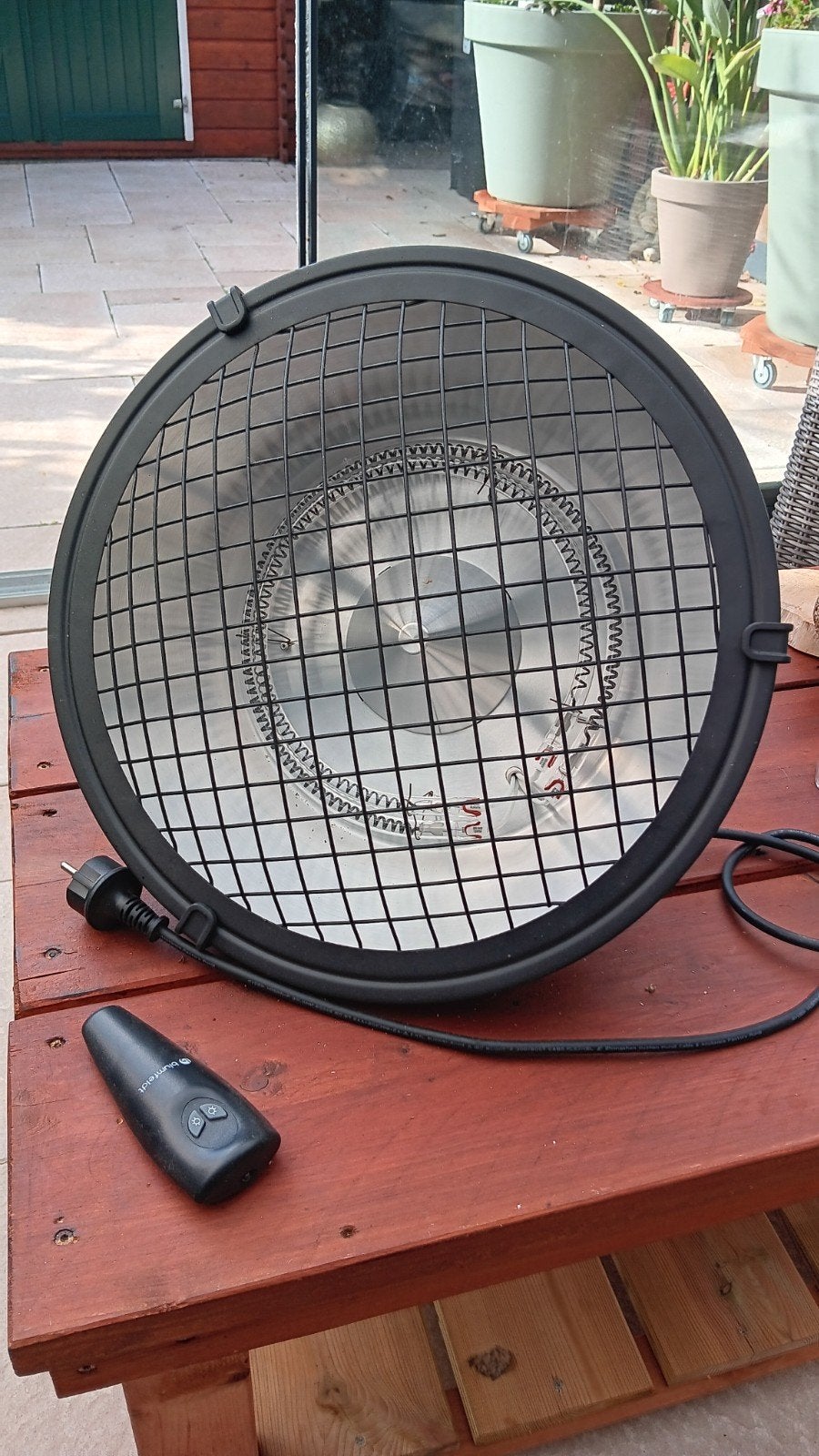 Terrasverwarmer Elektrisch met Afstandsbediening, Ophalen of Verzenden, Zo goed als nieuw, Elektrisch, Plafond