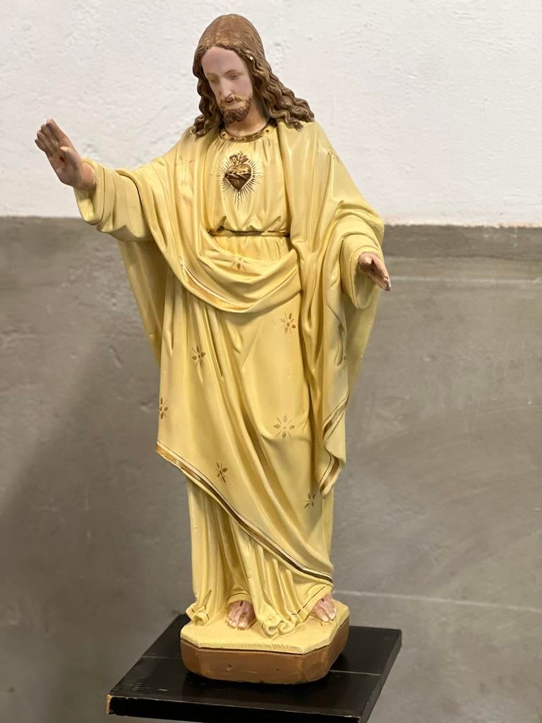 Groot antiek jezus beeld 66 cm, Antiek en Kunst, Ophalen