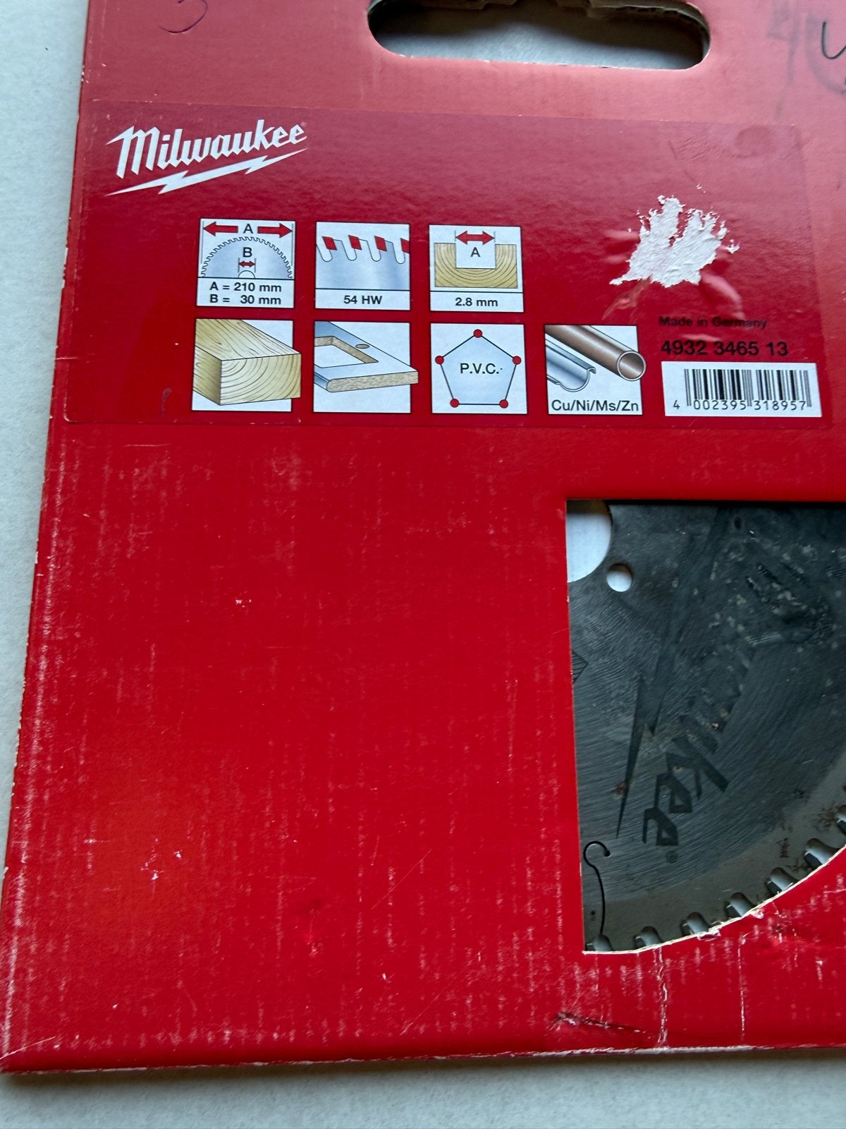 Milwaukee Cirkelzaagblad 210mm - Nieuw in verpakking, Ophalen, Cirkelzaag, Nieuw, 30 tot 70 mm