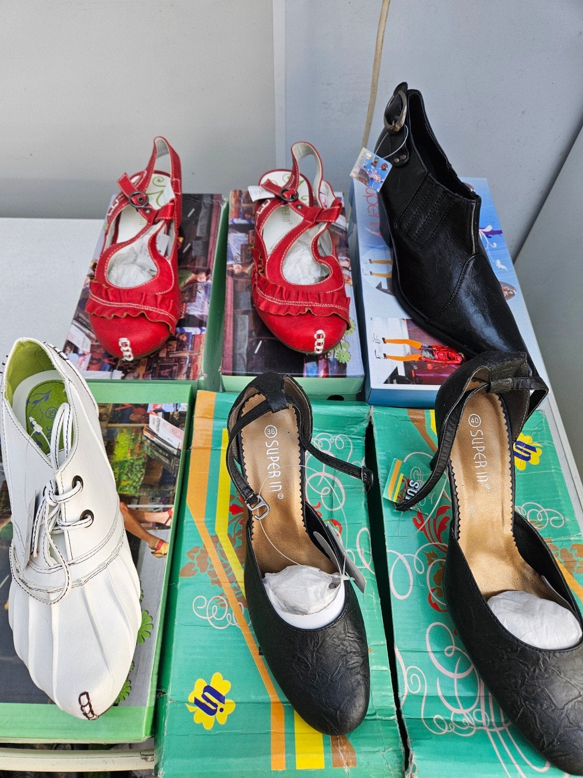 6 Paar nieuwe schoenen in diverse maten en kleuren, Overige kleuren, Overige typen, Nieuw, Ophalen of Verzenden