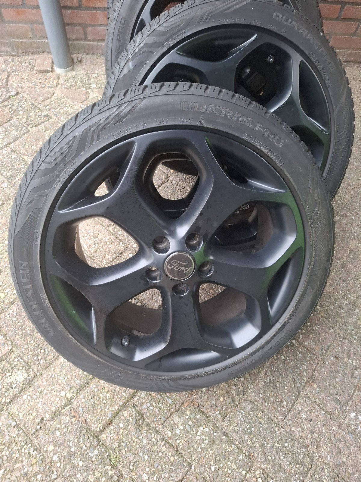 ford focus st velgen y spoke 18 inch 5x108 all season banden, Ophalen, 18 inch, Gebruikt, Banden en Velgen