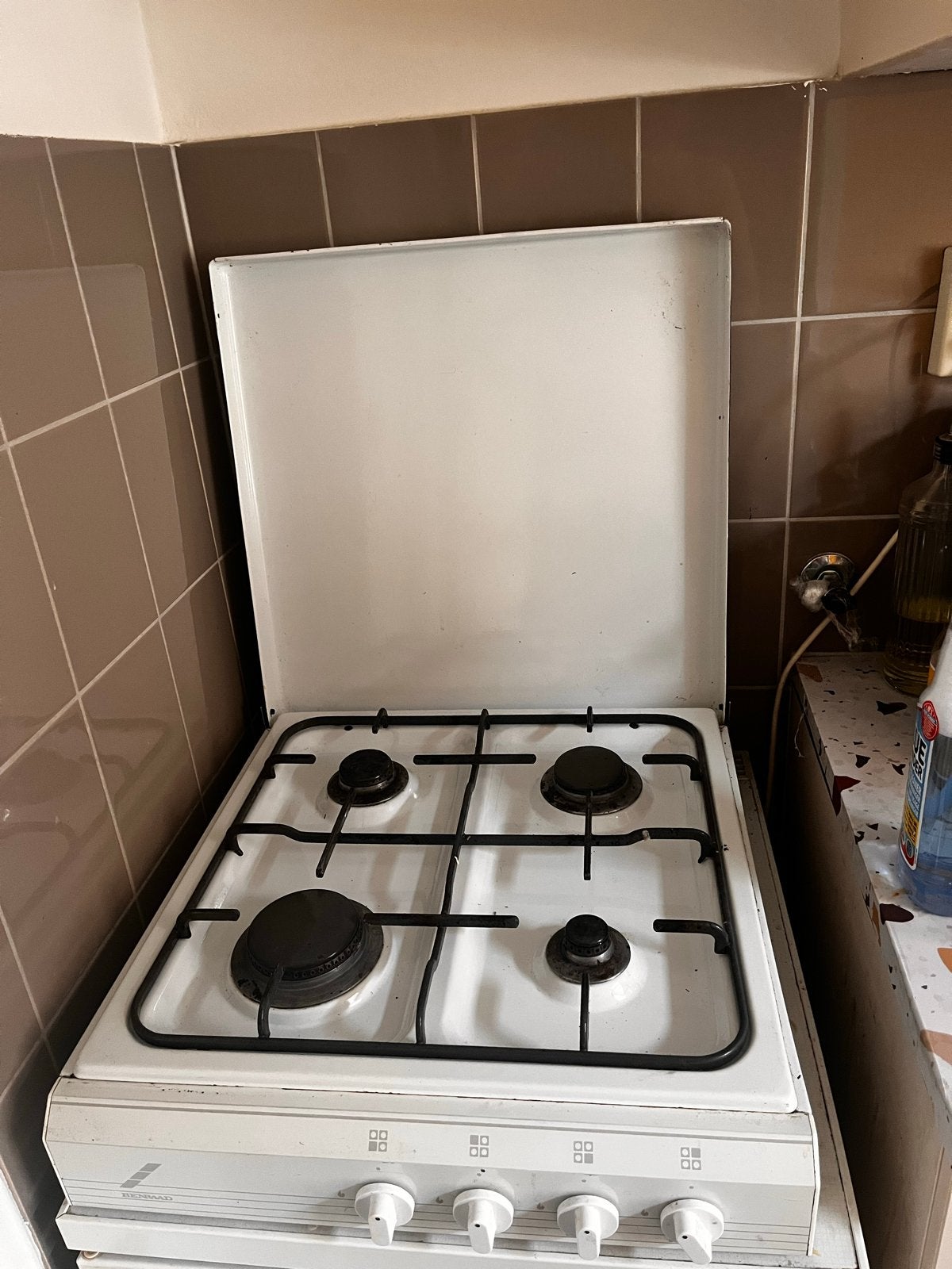 Benraad Vrijstaand Gasfornuis 50x50 met 4 Pitten, Witgoed en Apparatuur, Ophalen, Gebruikt, 4 kookzones, Gas