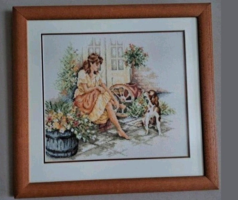 Prachtige geborduurd schilderij nieuw, Ophalen of Verzenden, Nieuw, Handborduren, Borduurpakket