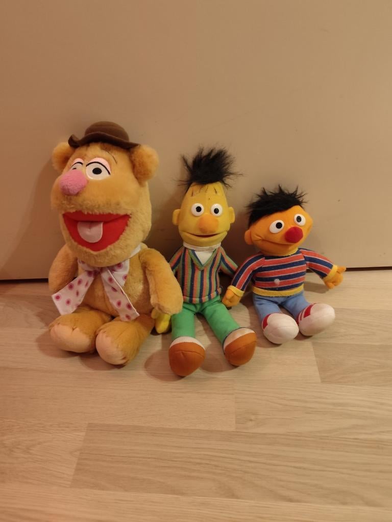 Muppet Show en Sesamstraat knuffels: Fozzie, Bert en Ernie, Ophalen, Gebruikt, Overige merken, Overige karakters