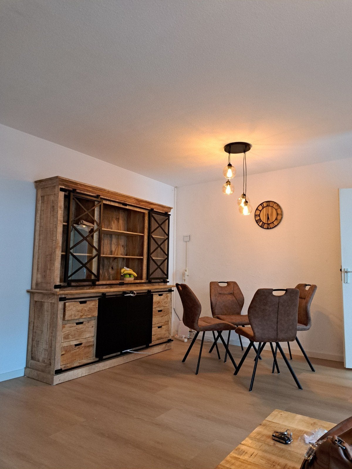 Haco Duiven dressoir/vitrinekast twee delig, Ophalen, Nieuw, 25 tot 50 cm, Glas