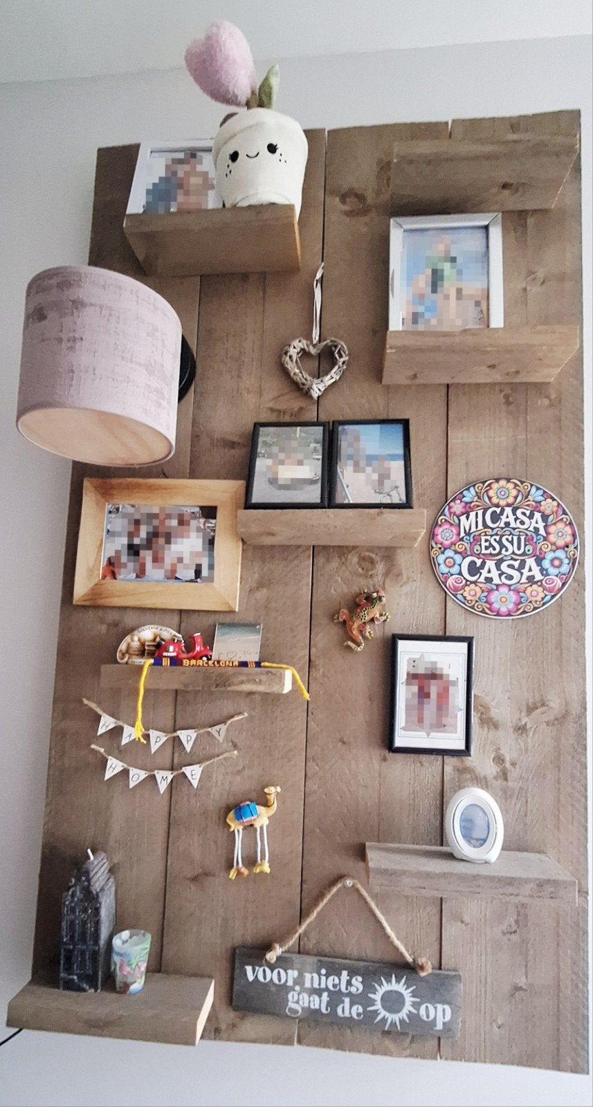 Decoratief wandbord met h135xb75xd16 cm, Huis en Inrichting, Ophalen, Hout, Zo goed als nieuw, Wandbord of Wandpaneel