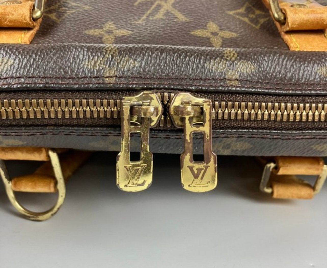 Louis Vuitton Monogram Aktetas - Vintage Zakelijke Tas, Ophalen of Verzenden, Zo goed als nieuw, Bruin, Overige typen