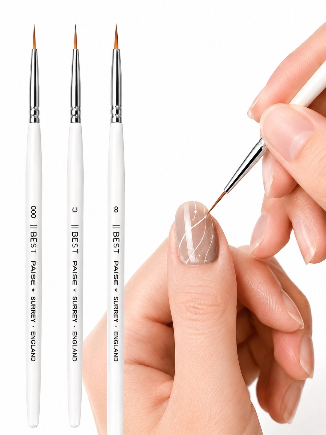 3 Professionele nagelpenseeltjes – Mavis (Surrey, England), Ophalen of Verzenden, Zo goed als nieuw, Handen en Nagels