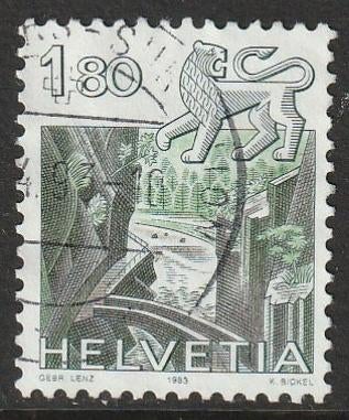 ZWitserland 1983 1243 Sterrenbeeld Leeuw, Gest, Ophalen of Verzenden, Gestempeld