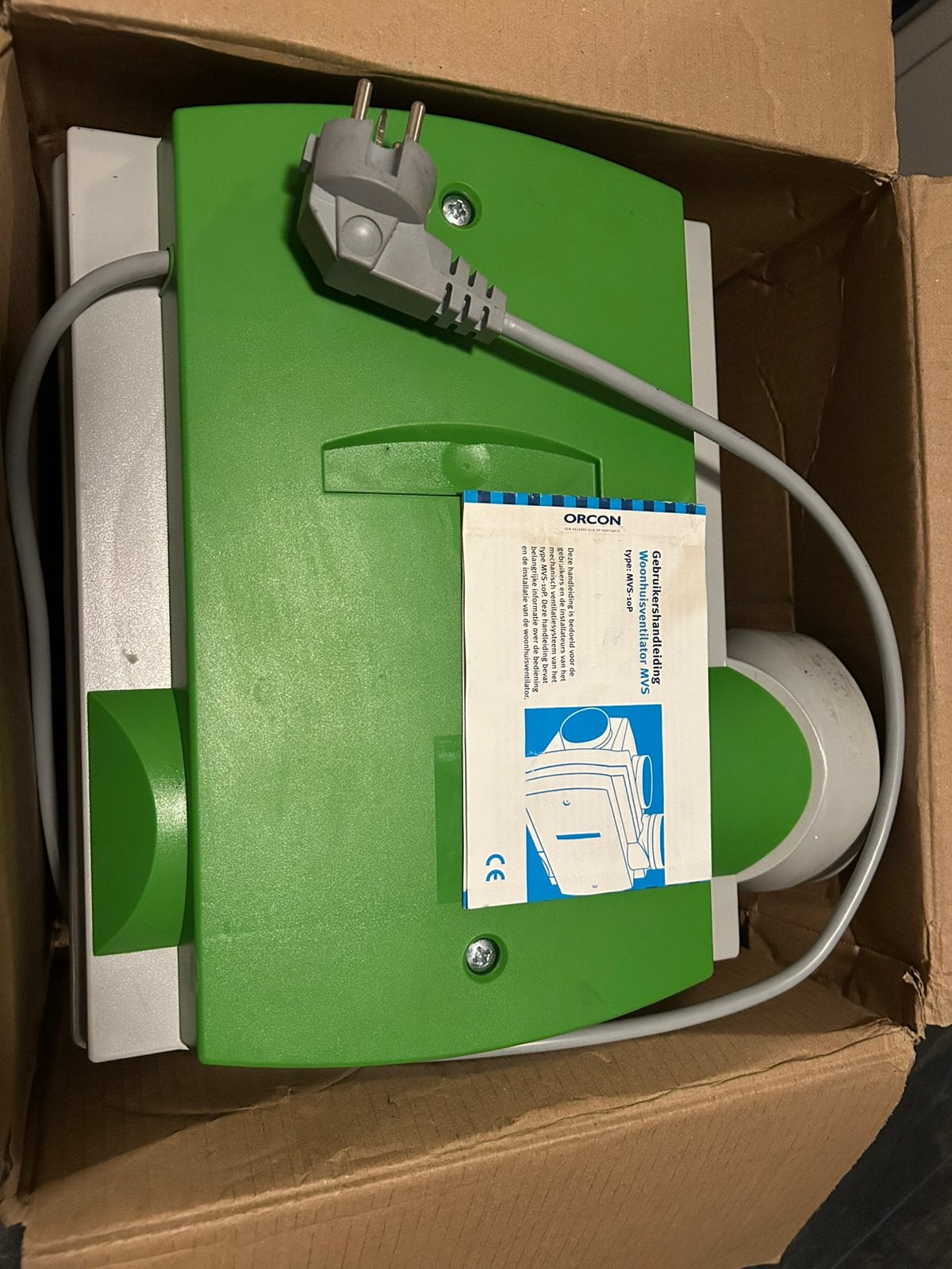 Orcon Woonhuisventilator MVS-10P, Ophalen of Verzenden, Gebruikt, Ventilator en Afzuiger