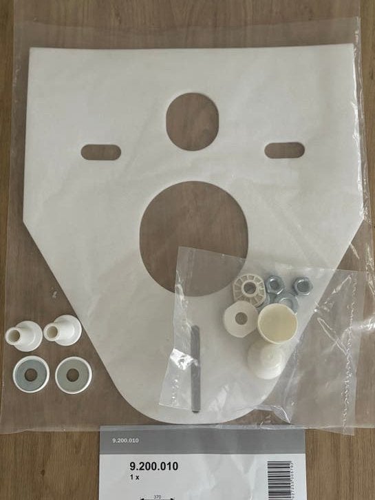 Bevestigingsset voor wandcloset - Nieuw in verpakking, Ophalen of Verzenden, Nieuw, Rvs, Toilet