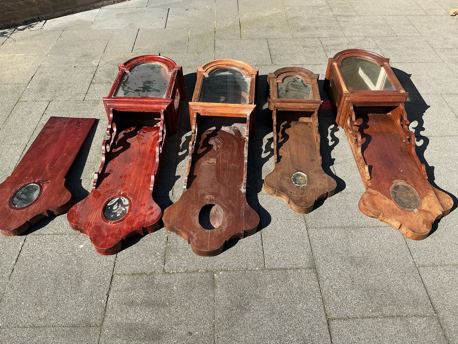 4 Friese staartklok kasten en extra schuif voor hobbyist, Antiek en Kunst, Ophalen
