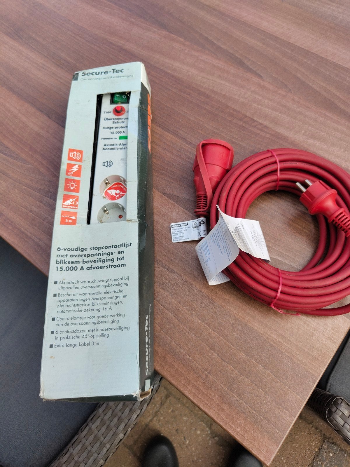 Verlengsnoer en stekkerdoos, Ophalen, Kabel of Snoer