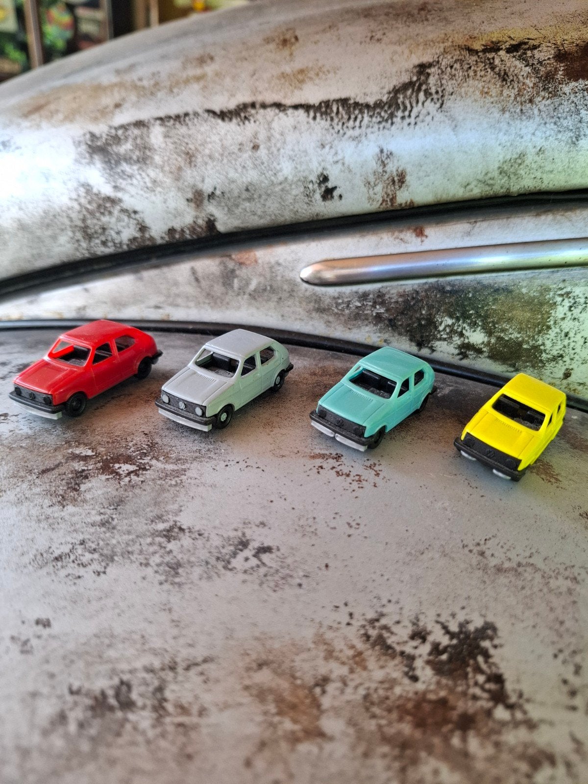 Vintage Made in Germany Golf modelauto's (set van 4), Ophalen of Verzenden, Gebruikt
