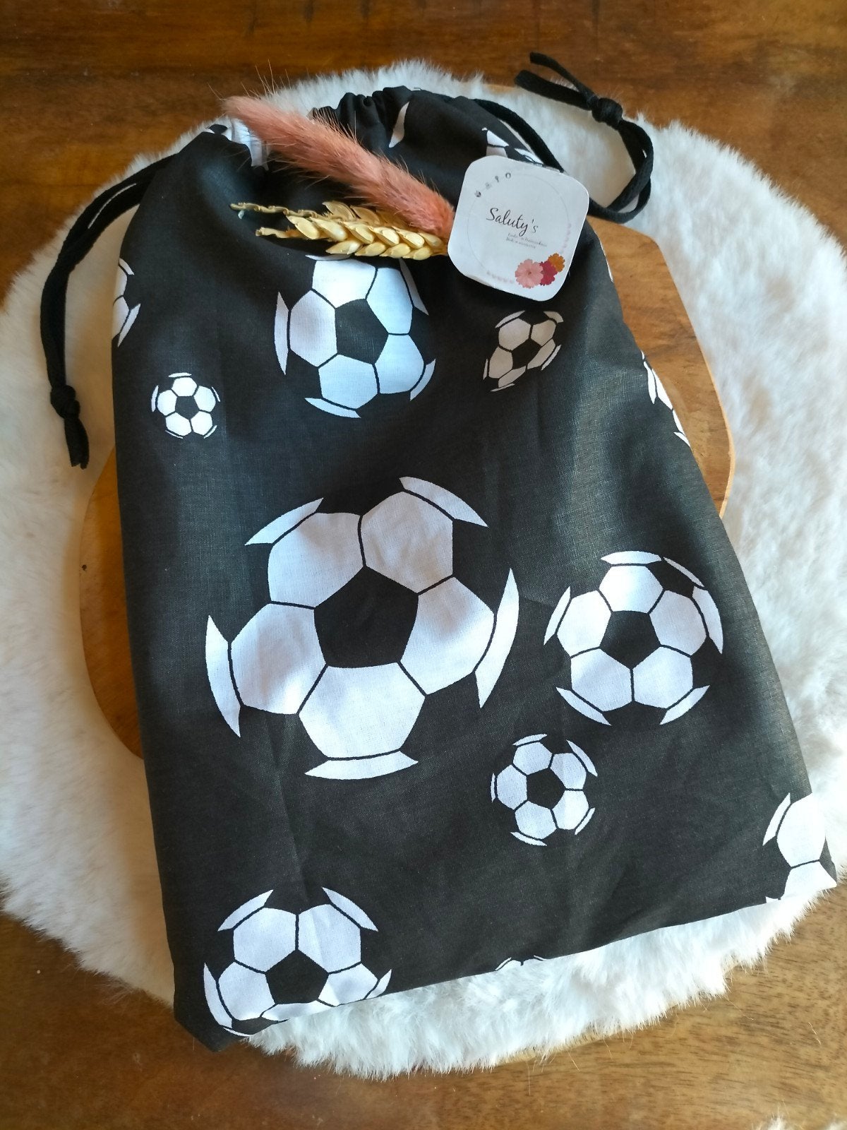 Nieuw handgemaakt • Knikkerzak voetbal, Nieuw, Ophalen of Verzenden, Saluty's kinder- en kraamcadeaus, Info@salutys.nl