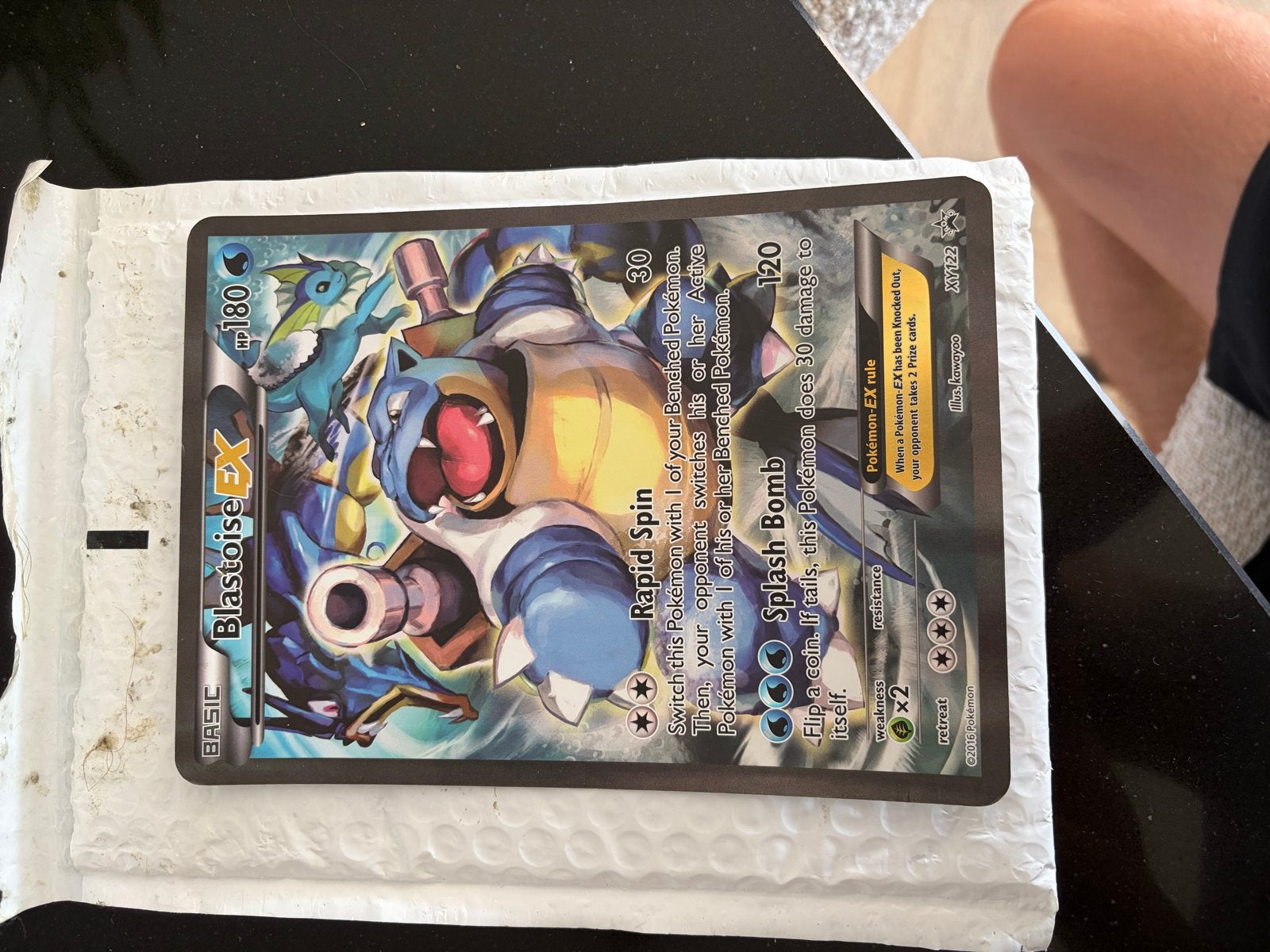 Blastoise EX Pokémon Kaart XY122 - Zeldzaam, Ophalen of Verzenden, Zo goed als nieuw, Losse kaart