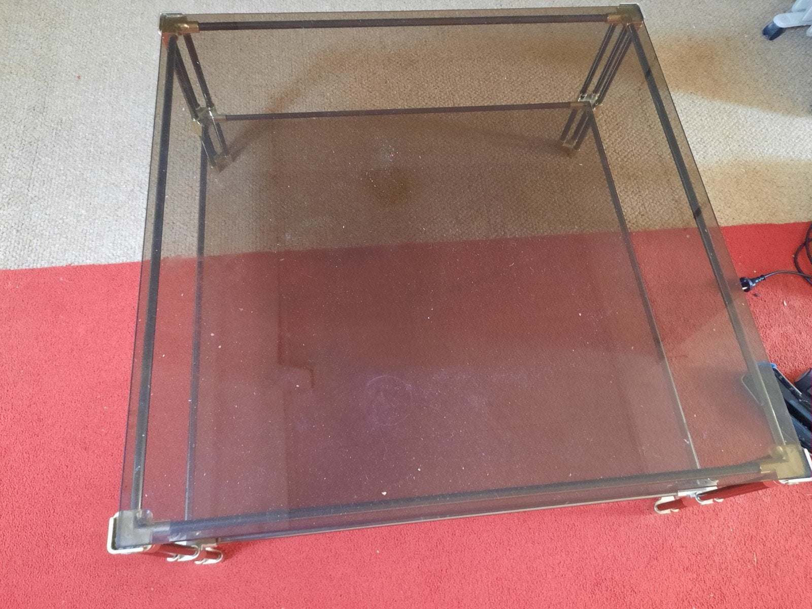 Bauhaus salontafel met metalen frame, Ophalen, Minder dan 45 cm, Gebruikt, Vierkant