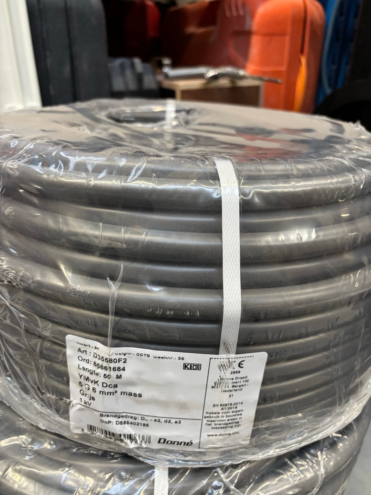Donné YMvK Dca Kabel 5x6 mm² - 50 Meter Grijs, Ophalen, Nieuw, Overige merken, Kabel of Snoer