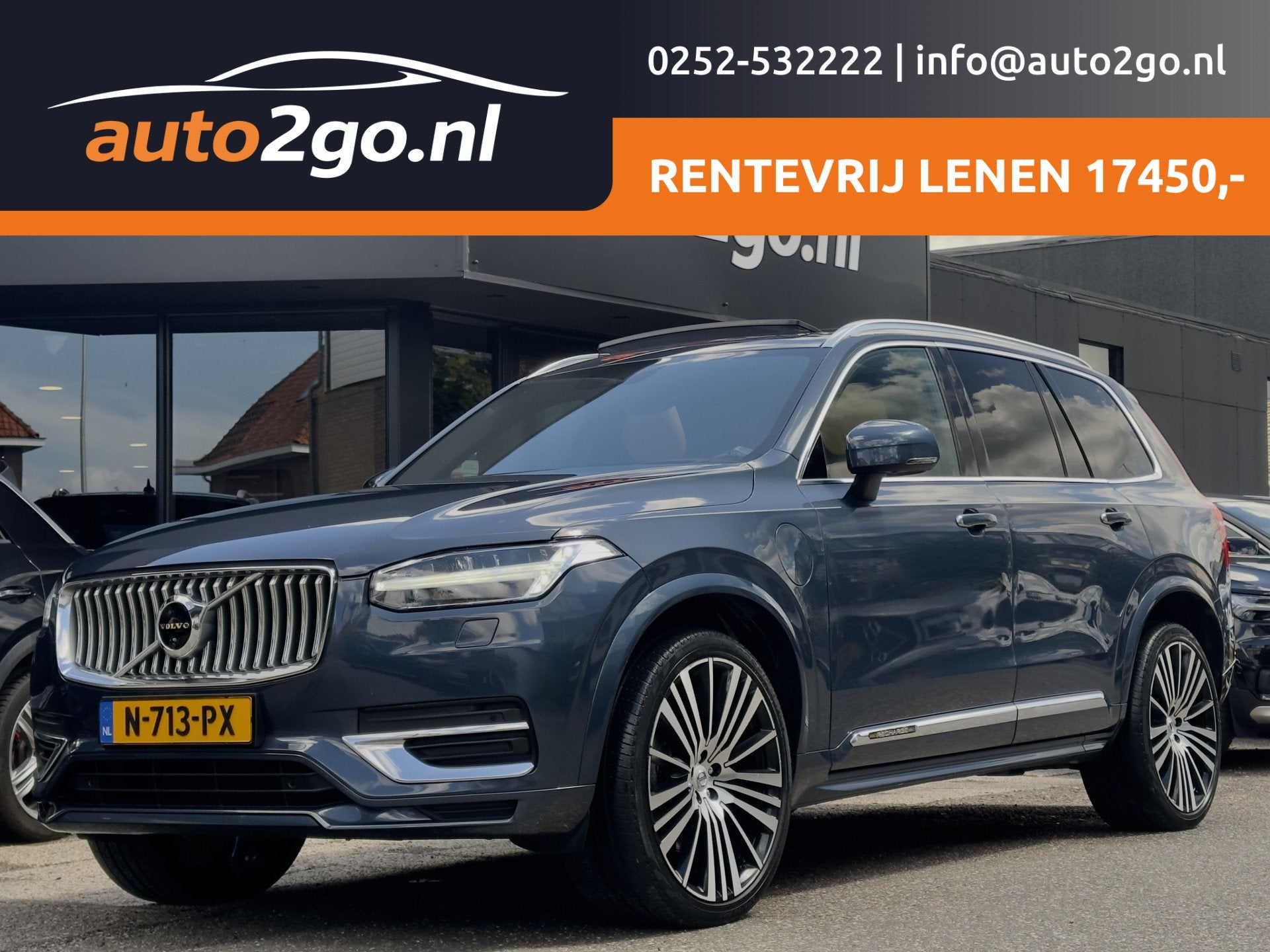 Volvo XC90 2.0 T8 ZOMERACTIE! BETAAL NU 50% 17450 DE REST IN, Gebruikt, Euro 6, 4 cilinders, Blauw