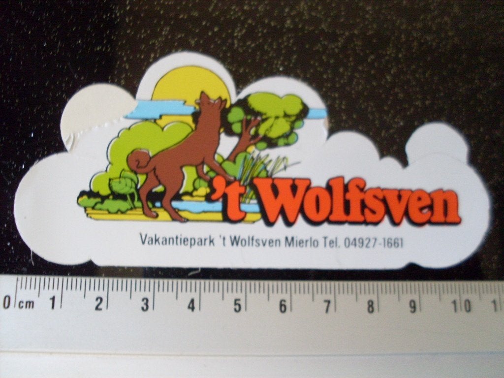 sticker 't Wolfsven vakantiepark mierlo park vakantie, Verzenden, Zo goed als nieuw, Bedrijf of Vereniging