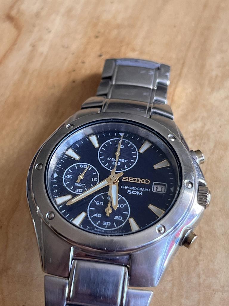 Seiko Chronograph - 7T92, Staal, Ophalen of Verzenden, Zo goed als nieuw, Seiko