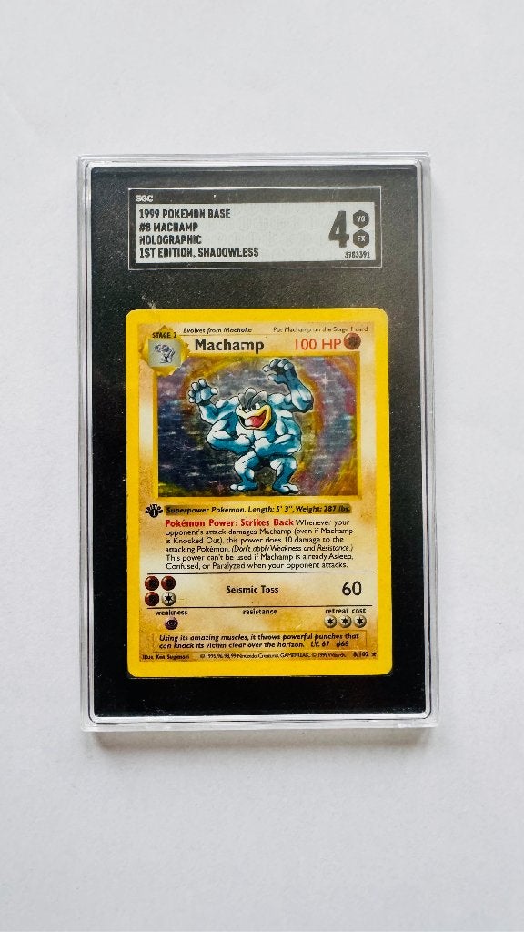 Pokémon Machamp Holo SGC 4 - Base Set 8/102 1st Edition, Hobby en Vrije tijd, Verzamelkaartspellen | Pokémon, Ophalen of Verzenden