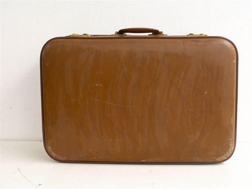 bruine koffer 28780, Ophalen of Verzenden, Gebruikt, Overige materialen, 70 cm of meer
