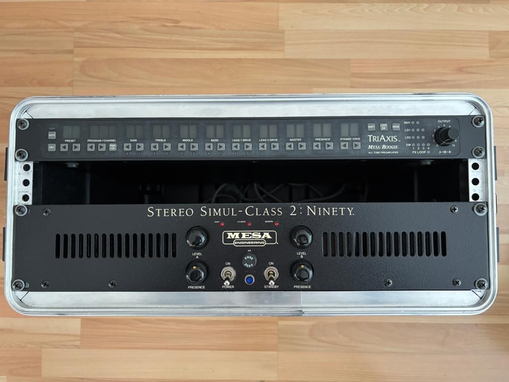 Mesa Triaxis en Stereo Simul-Class 2:90, Muziek en Instrumenten, Versterkers | Bas en Gitaar, Gebruikt, Gitaar, 50 tot 100 watt