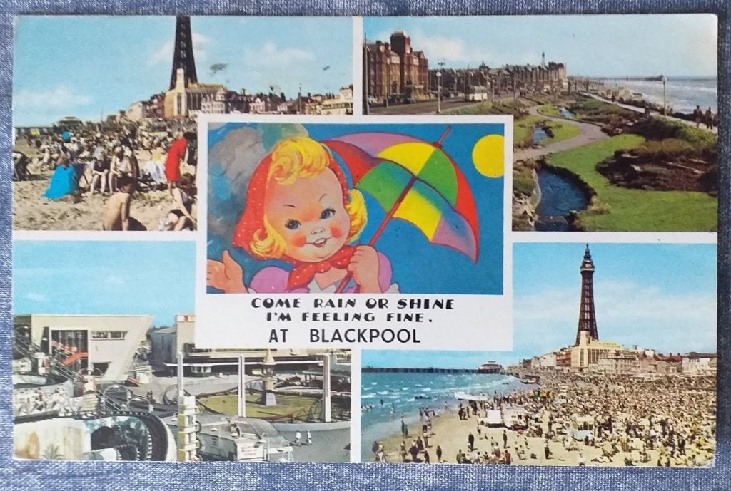 Ansichtkaart vakantie in Blacpool 1971 [4574]  [VeAnAn], Ophalen of Verzenden, 1960 tot 1980, Gelopen, Engeland
