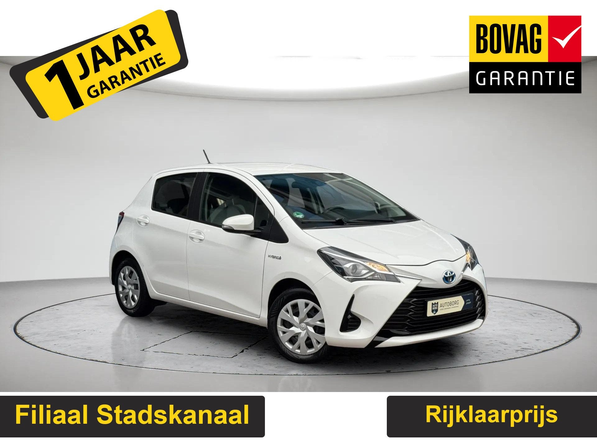 Toyota Yaris 1.5 Hybrid Active, Auto's, 12 maanden, Euro 6, Wit, Origineel Nederlands