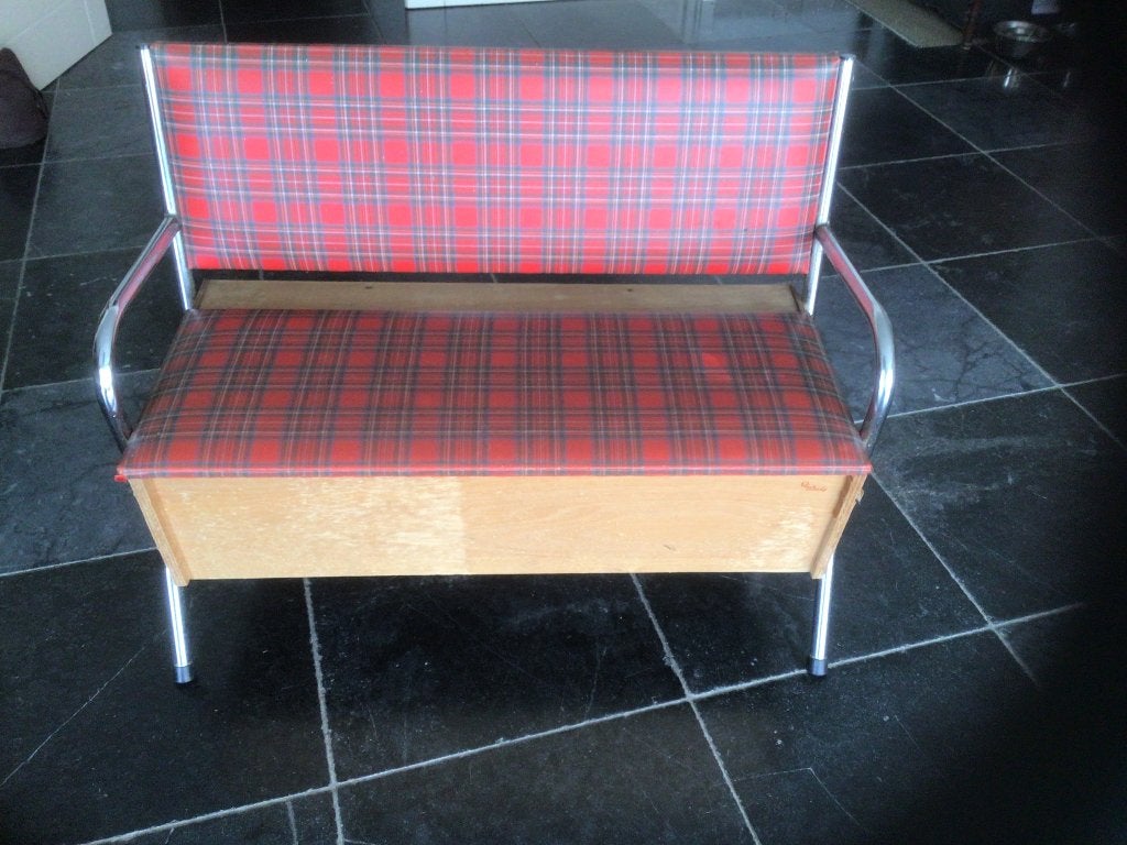 Vintage kinderklapbankje uit de jaren ‘60, Antiek en Kunst, Ophalen